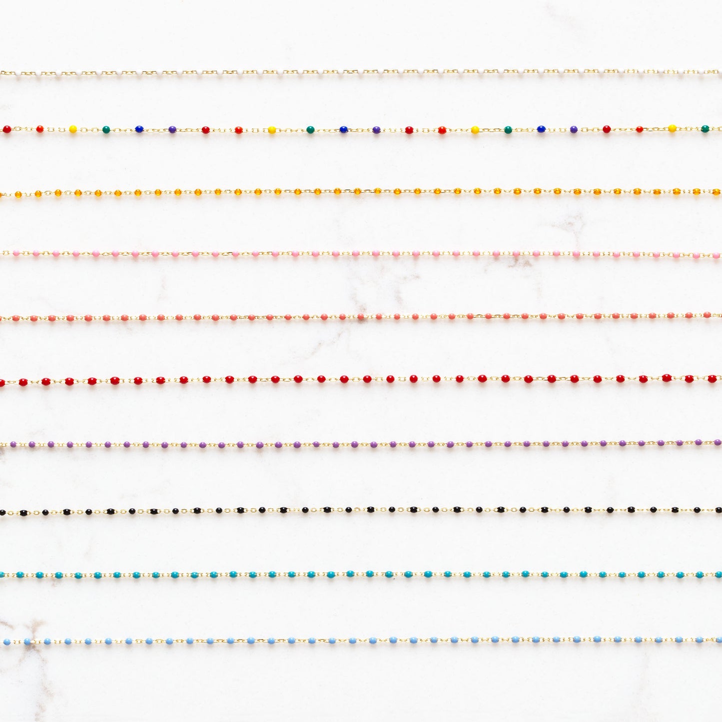 Beaded Enamel Necklace