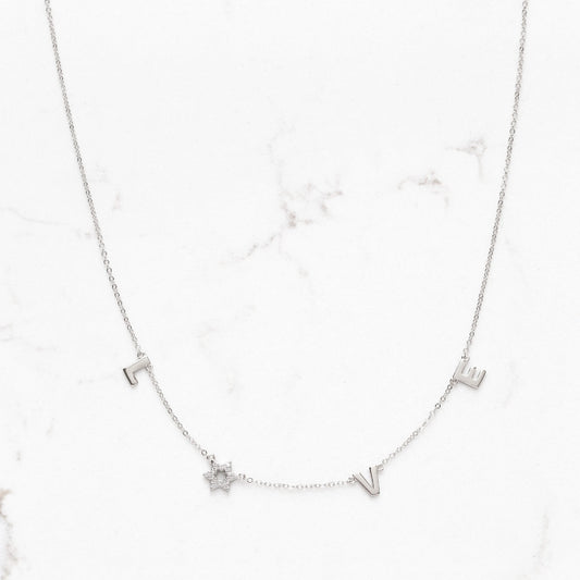 Star of David Love Necklace