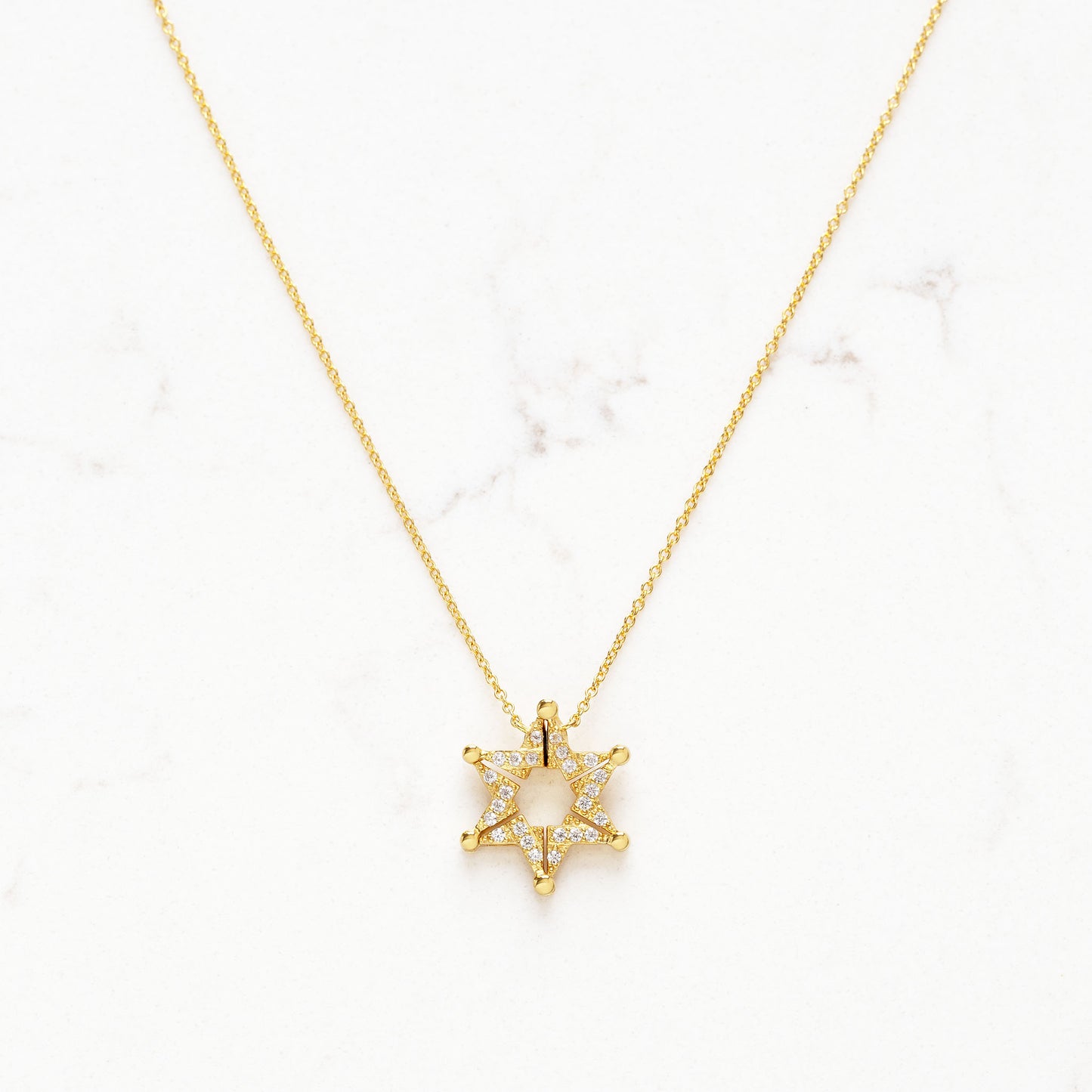 Butterfly Star of David Necklace