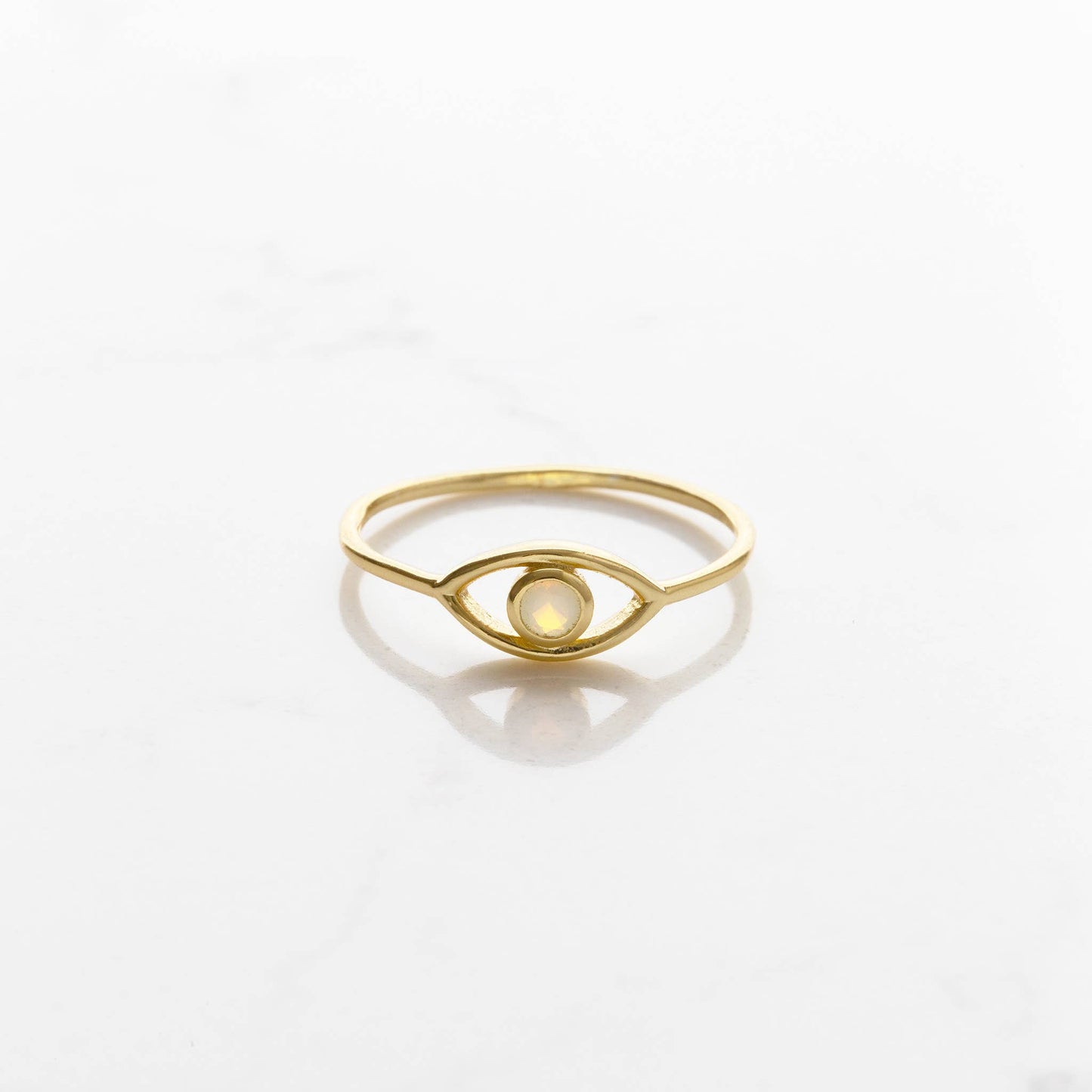 Vermeil Evil Eye Ring