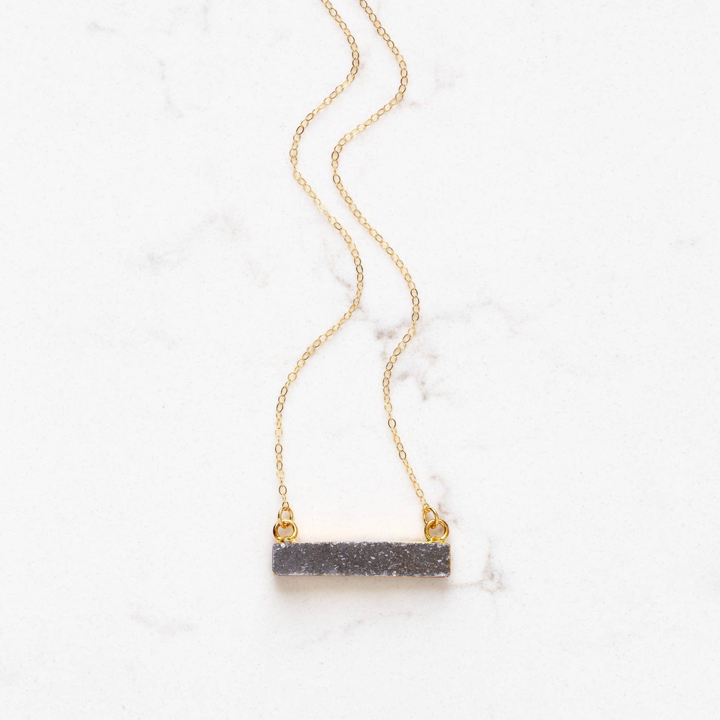 Druzy Bar Necklace
