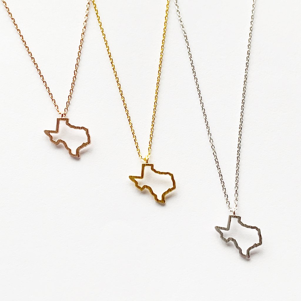 Texas Outline Necklace