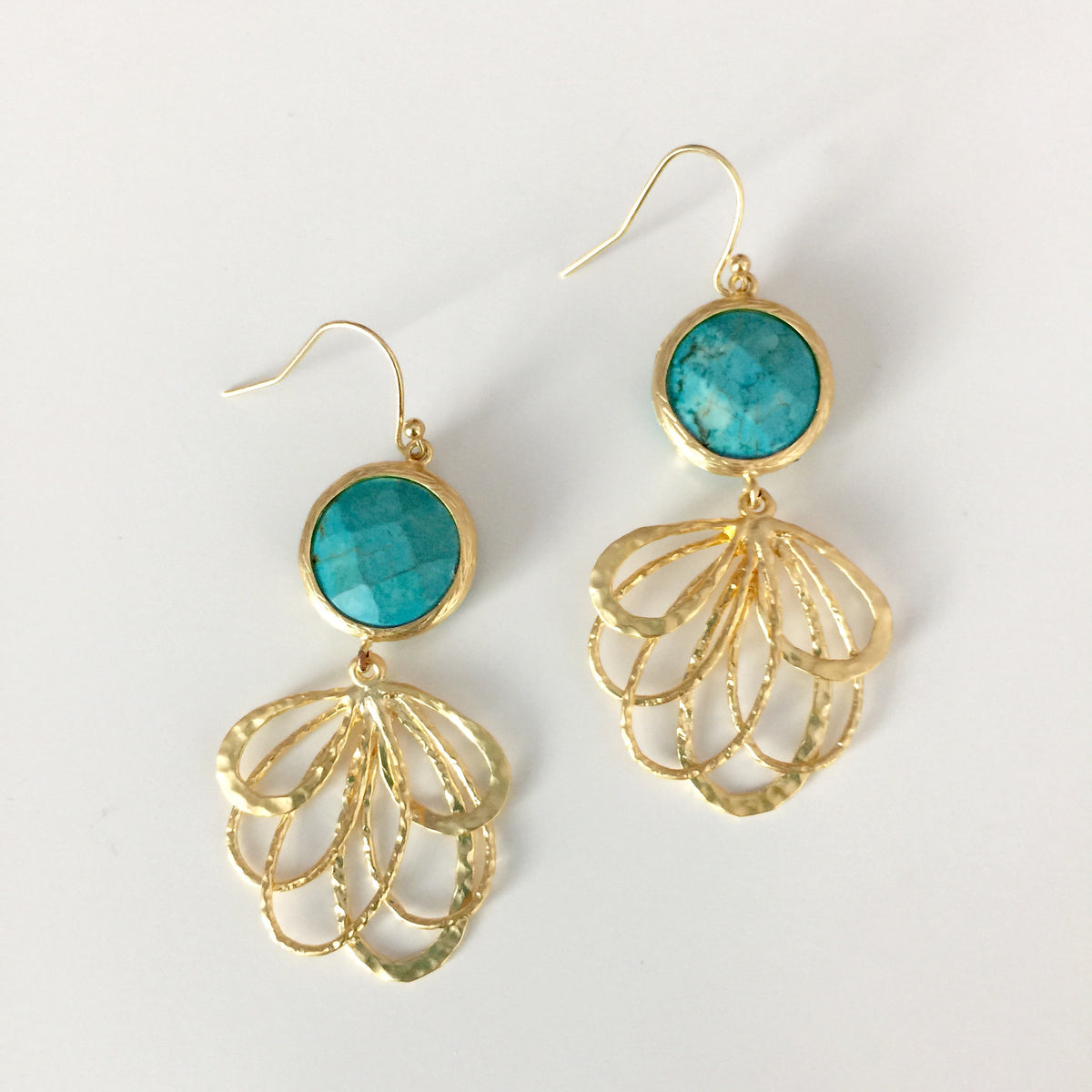 Peacock Stone Drop Earrings SALE