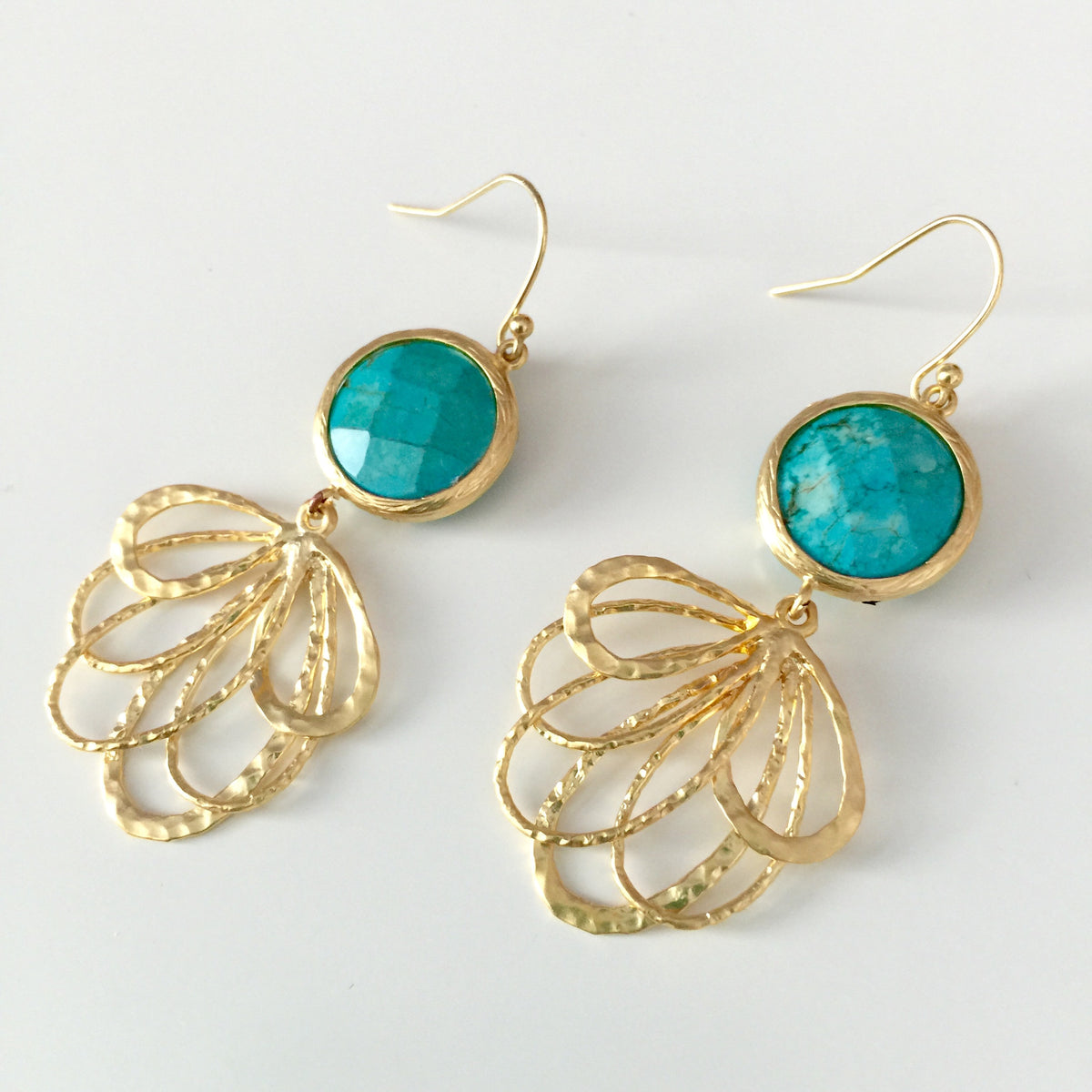 Peacock Stone Drop Earrings SALE
