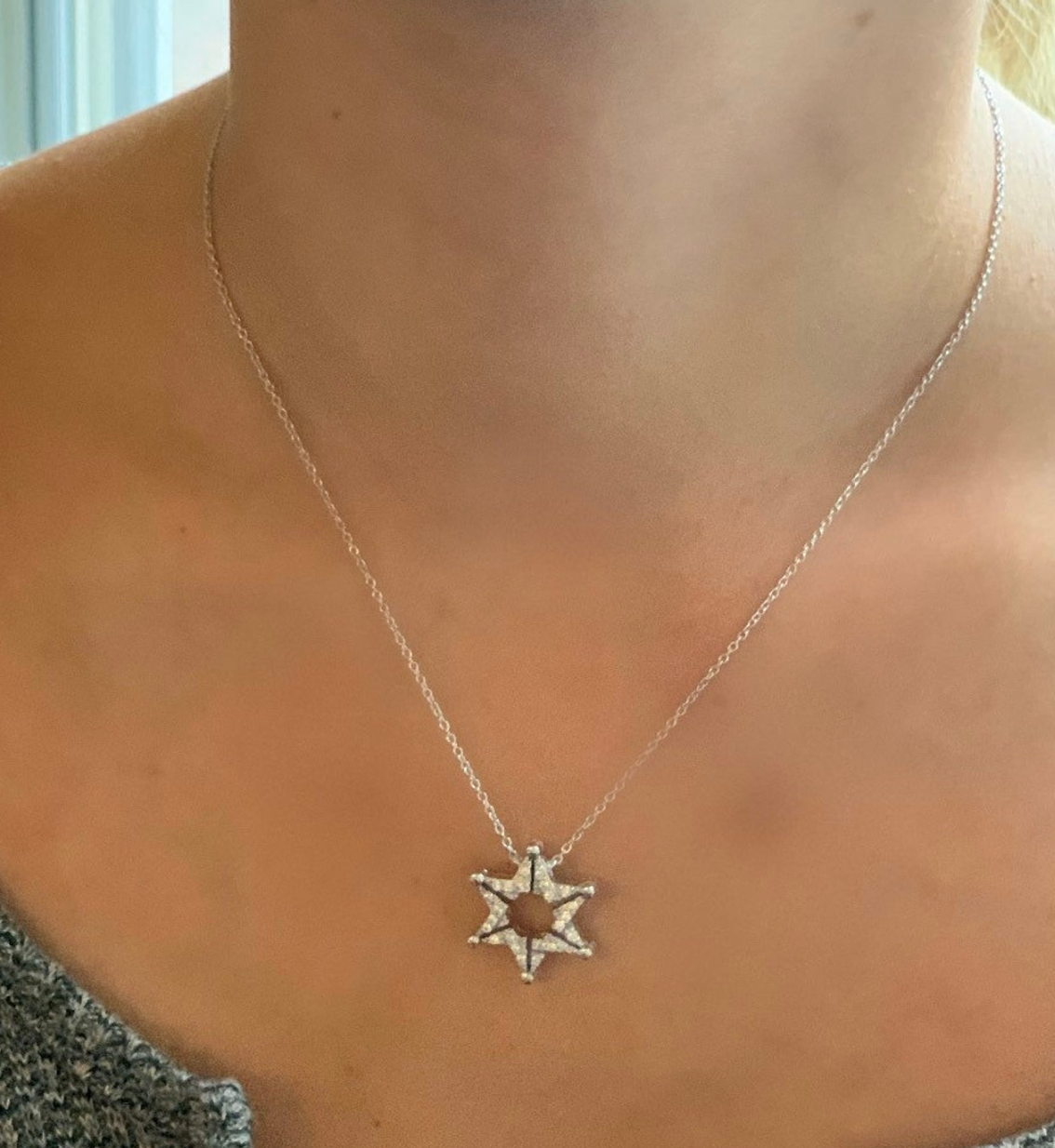 Butterfly Star of David Necklace