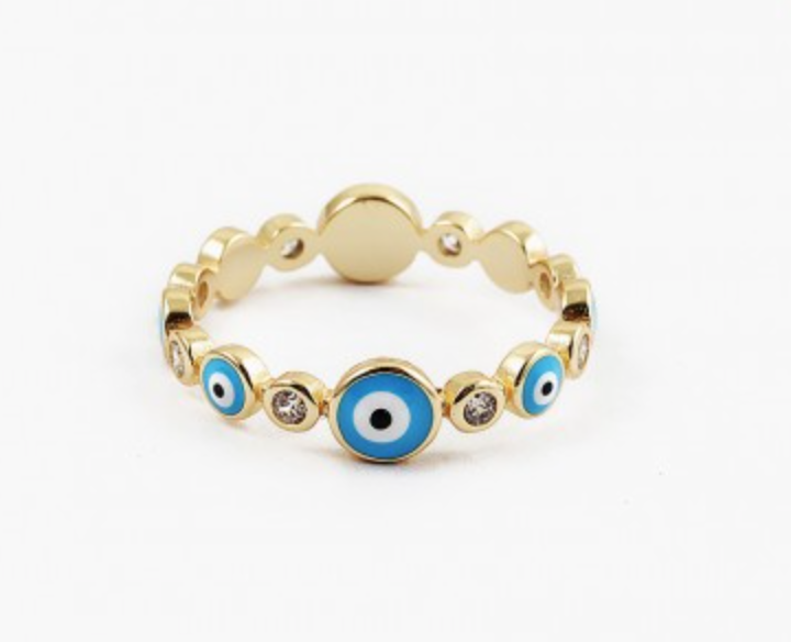 Infinity Evil Eye CZ Ring