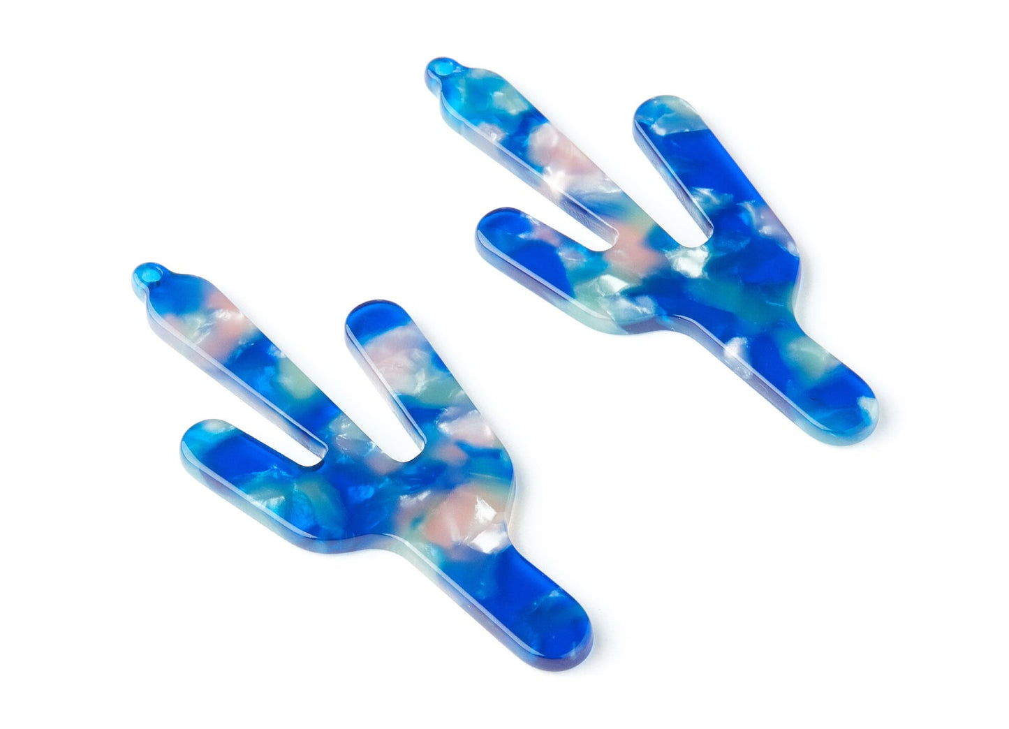 Green Saguaro Cactus Statement Earrings