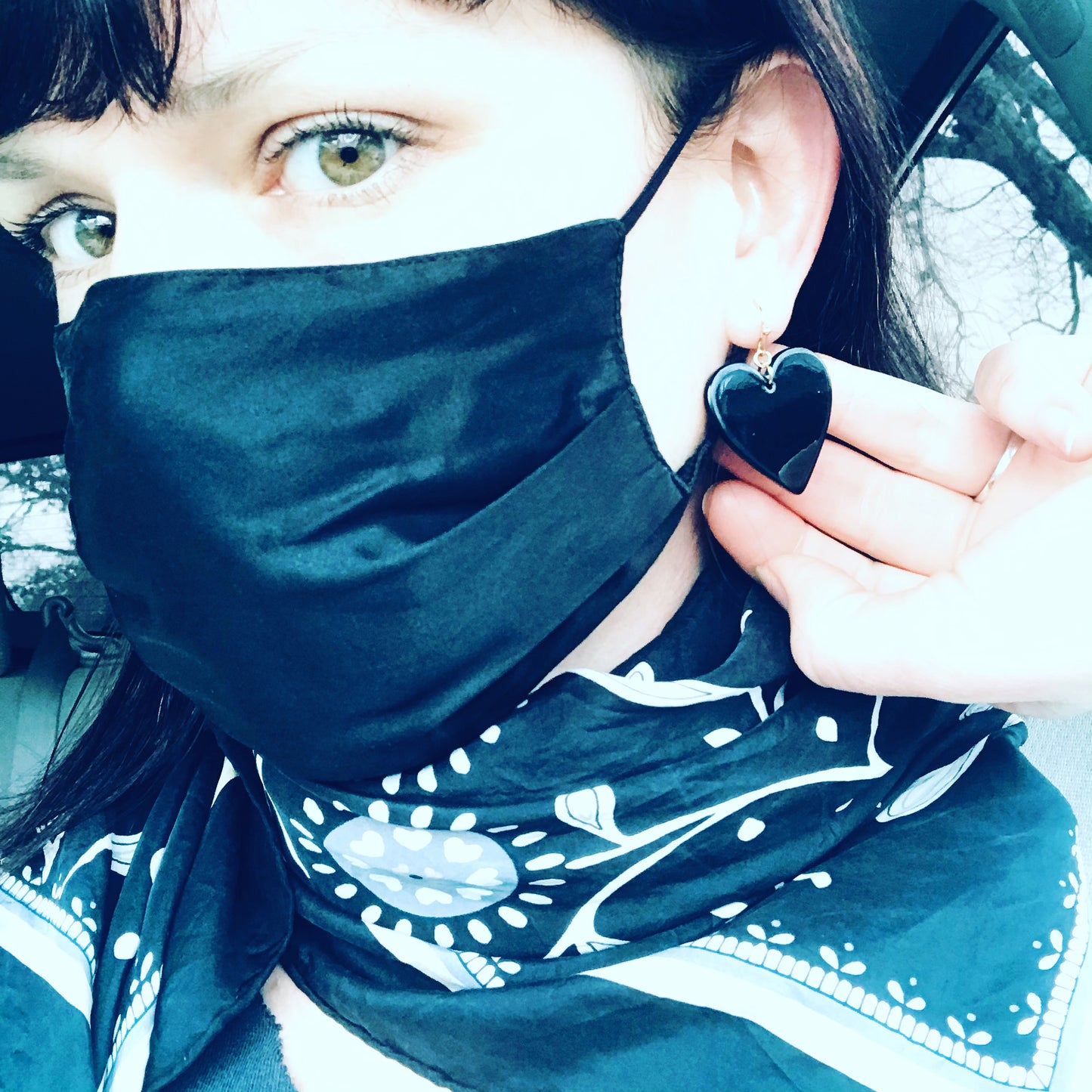 Acrylic Heart Earrings