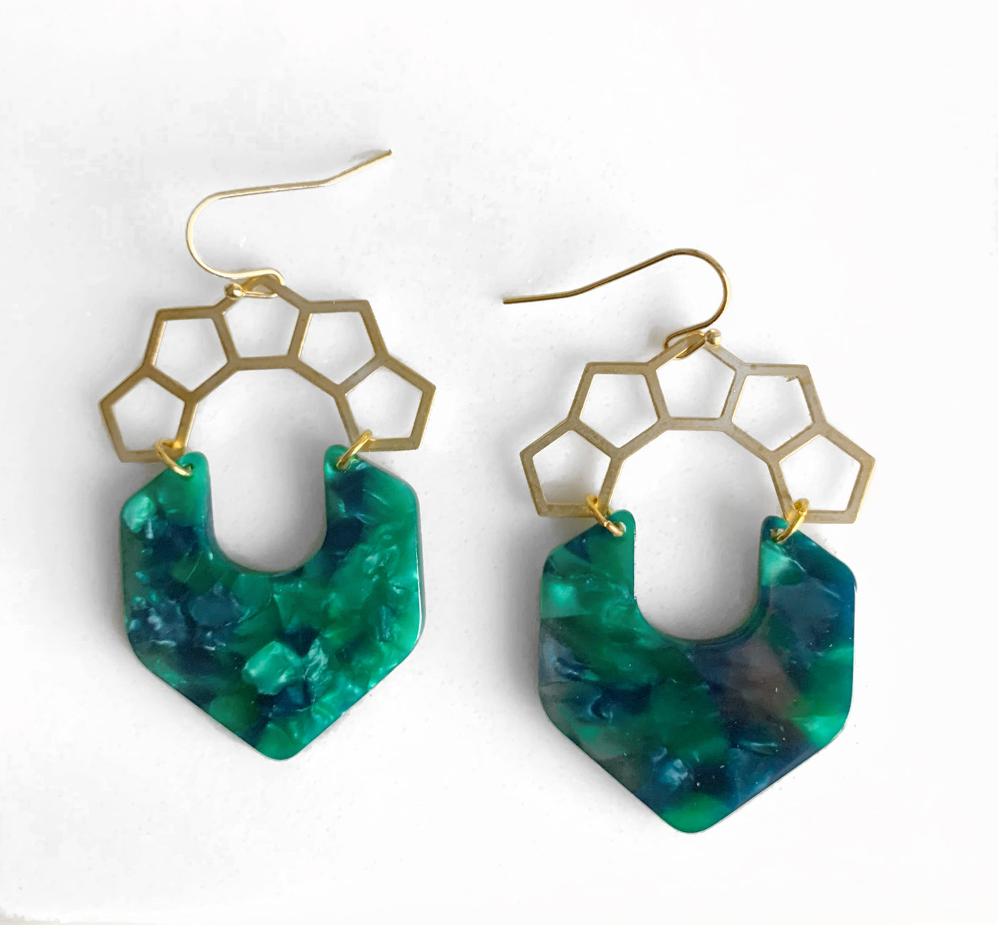 Acetate Crown Earrings