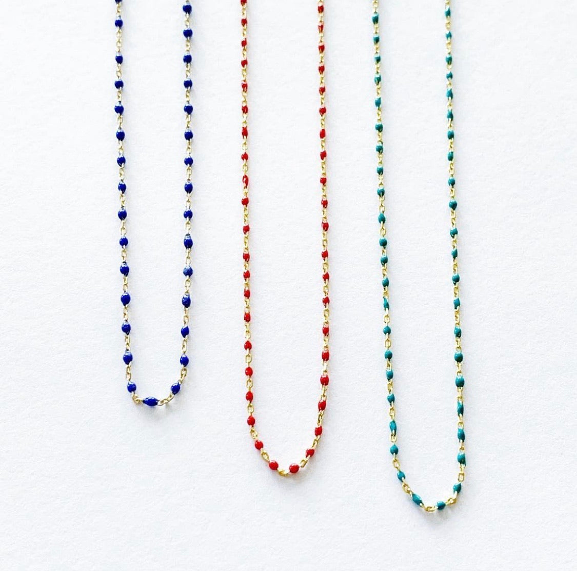 Beaded Enamel Necklace