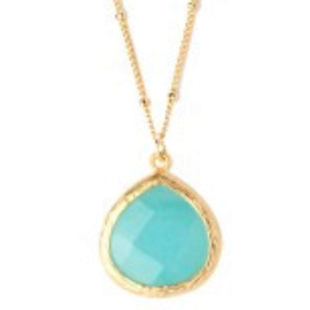 Small Aqua Drop Necklace