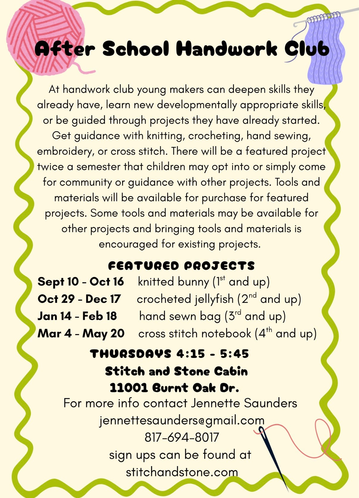 Afterschool Handwork Club