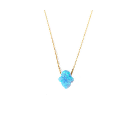 Opal Hamsa Necklace