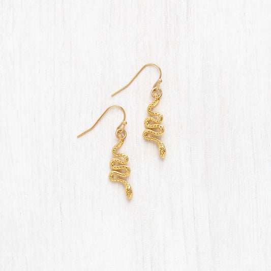 Gold Plated Snake Earrings