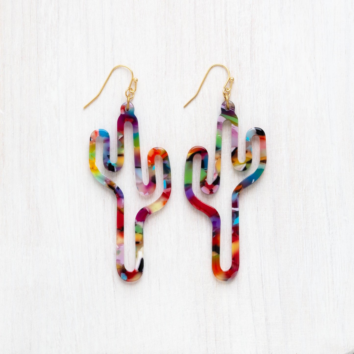 Saguaro Cactus Outline Earrings